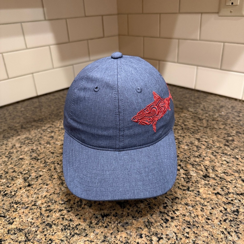 Crazy Shirts Xanadu Tribal Shark Baseball Cap Hat Mens OS Navy Blue Polyester